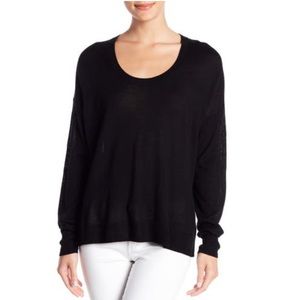 Madewell Southstar Black Merino Wool Blend Sweater Size XXS
